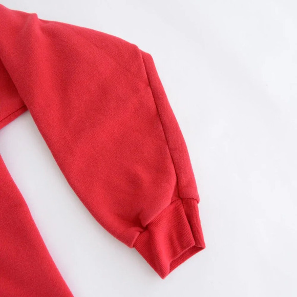 Vintage 90S Lee Authentic Apparel Red Cotton Blend Blank Pull Over Sweatshirt XL - Picture 4 of 10